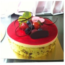Pistachio Raspberry Cake